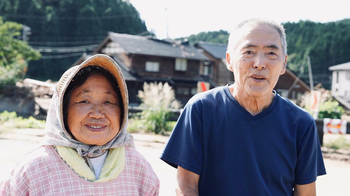 輪島市門前町浦上の宮田地区で孤立する畑中さん夫妻　撮影：堀潤