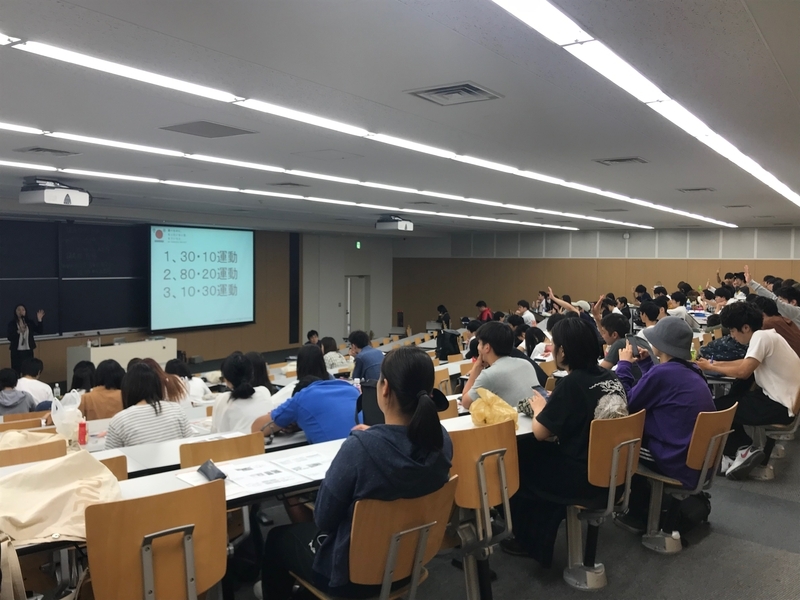 専修大学商学部での講義風景（専修大学商学研究科　商学専攻　山崎万緋氏撮影）