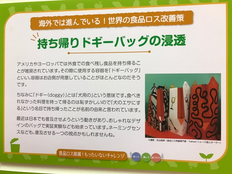 筆者の記事「ビュッフェの残りをなぜ寄付できるか イタリア食品ロス削減の最前線」から取った写真を使ったパネル(筆者撮影)