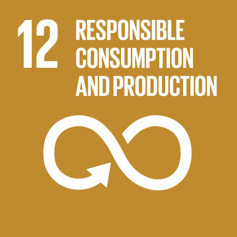 SDGsの12番目のゴールは「作る責任、使う責任」。ターゲットの3番目（12.3）に「2030年までに世界の食料廃棄を小売・消費レベルで半減する」という数値目標がある（国連広報センターHPより）