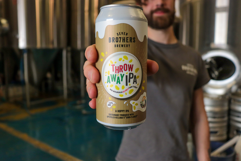 規格外のコーンフレークを使ったエールビール「Throw Away IPA」（英ケロッグ社提供）