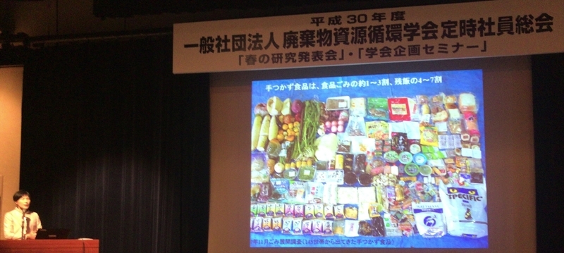 京都大学の浅利美鈴先生が2018年5月の廃棄物資源循環学会のシンポジウムで発表した、家庭由来の食品ロスの写真（筆者撮影）