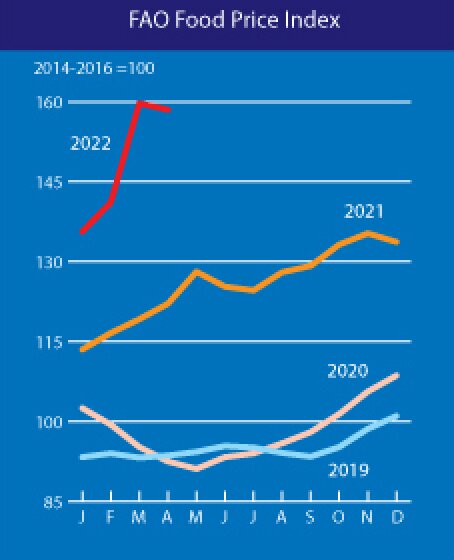 FAO Food Price Index（2022年5月6日現在）