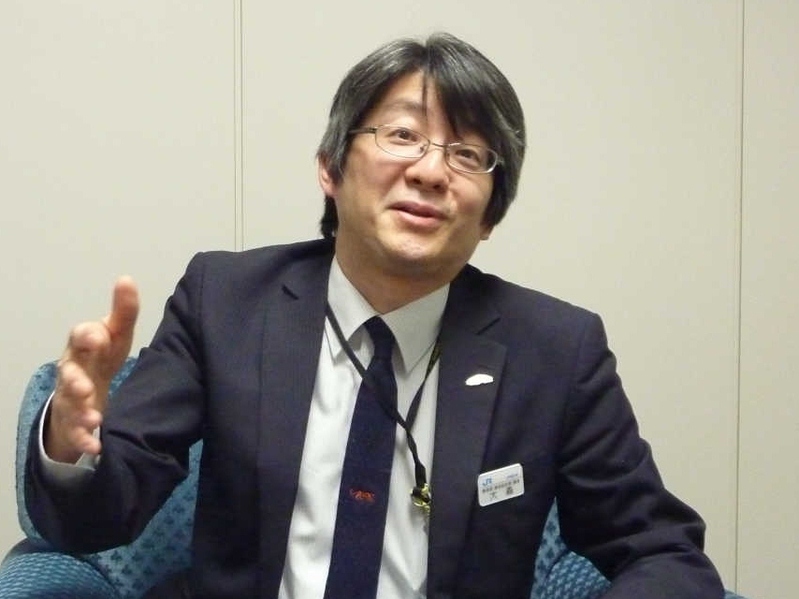 インタビューに応じていただいたJR西日本の大森氏。車両リノベーションを担当する。