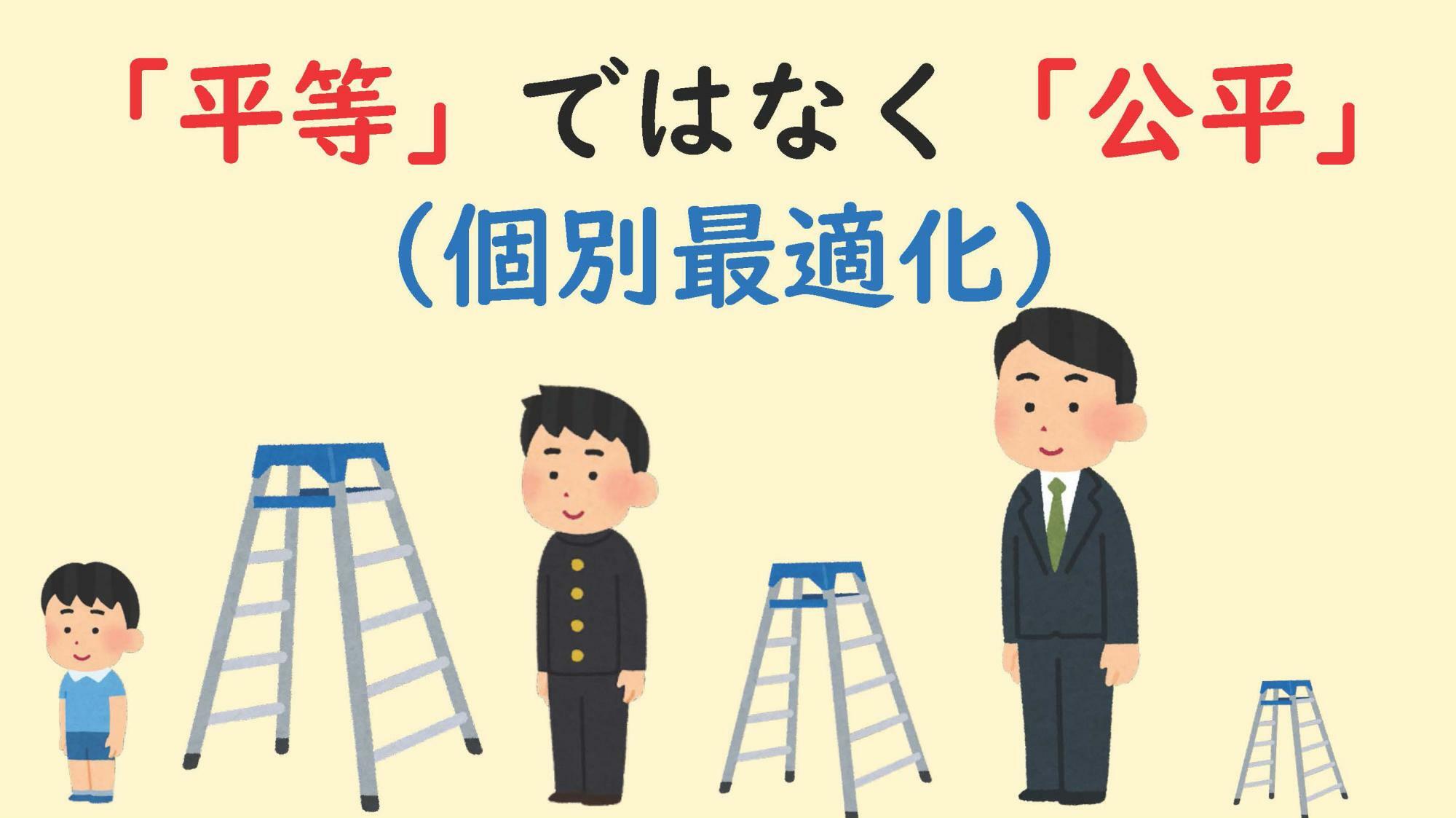 平等よりも公平性（個別最適化）が教育では重要