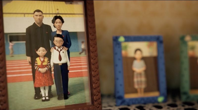 主人公の一家は日本から帰国した在日一家という設定だ。家には日本の親族から送られてきた写真が飾ってある。　『トゥルーノース』より (C) 2020 sumimasen