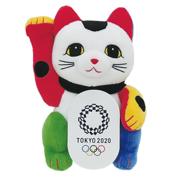 東京2020オリンピック：招き猫 ぬいぐるみ（ショット作成、著者）