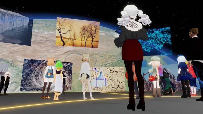 「日産アリアとめぐる環境ツアー」、実際のVR空間での様子(画像提供:NISSAN)