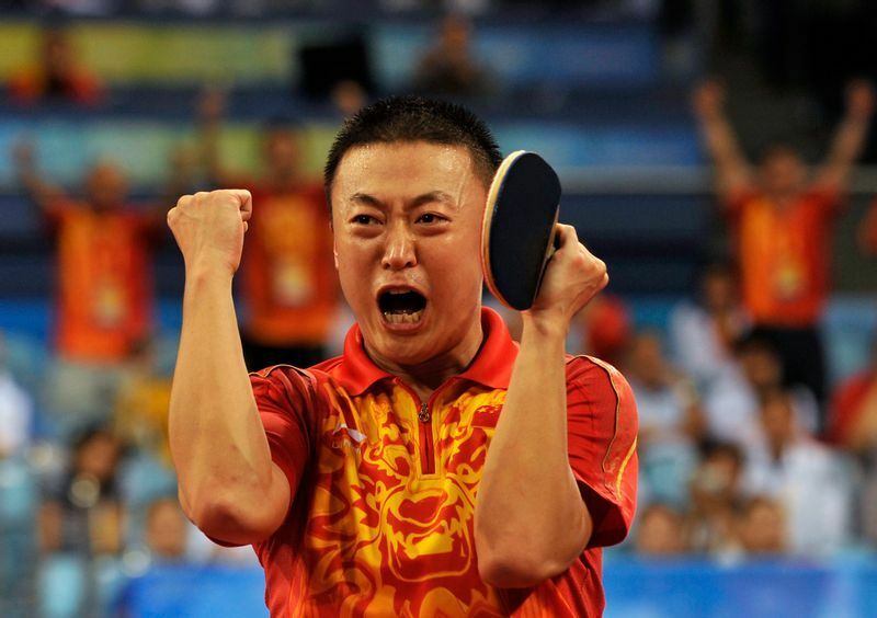 2008年北京五輪で「ショー」と「ショレイ」を併用する馬琳（中国）