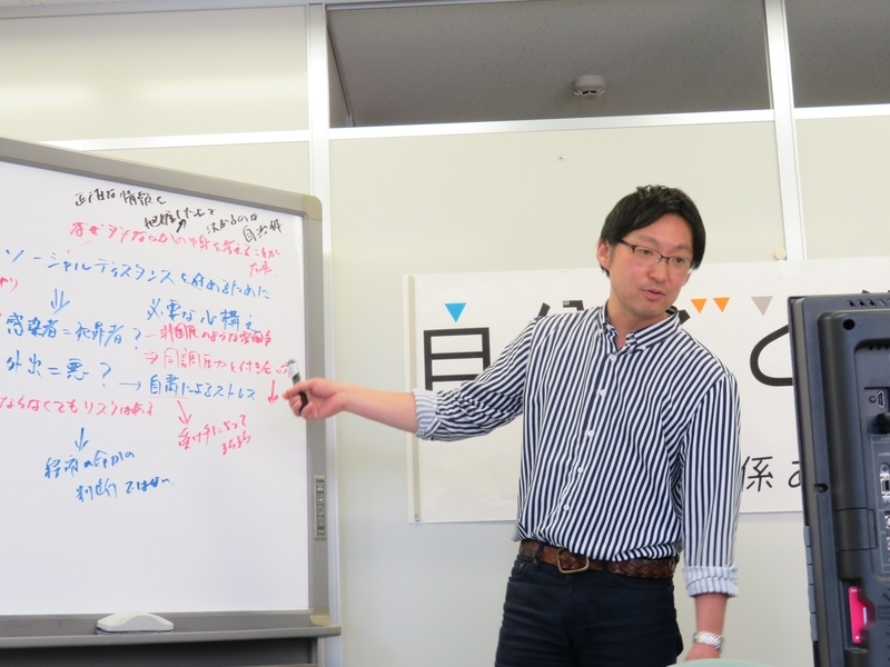 コーディネーターである筆者がホワイトボードに論点を書き出し適宜振り返る(構想日本スタッフ撮影)