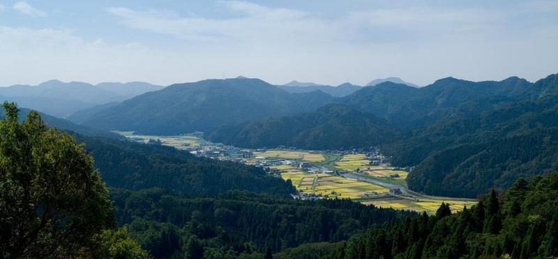福井県池田町。自然豊かで山菜や農作物など自給している食材も多いが、より自給率を高めるために町では域内消費の家計調査を行っている。(写真提供: 池田町)