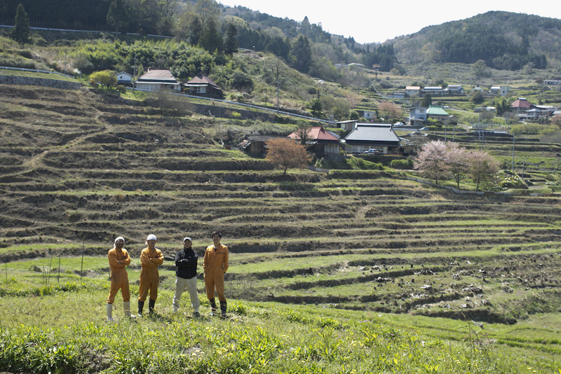 岡山県美作市の上山集楽。8300枚の棚田を復活させようと協力隊制度を利用した移住者が活動を続けている。（写真提供：岡山県美作市「上山集楽」）