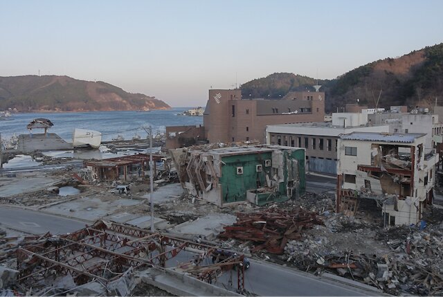 東日本大震災で甚大な被害が出た女川町(写真提供:オナガワエフエム)