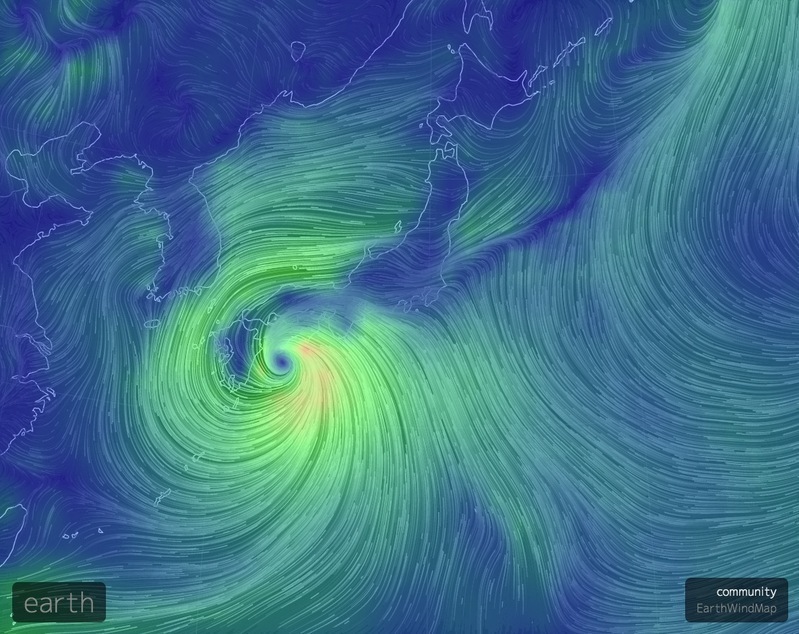 台風11号の猛威がヴィジュアルで観測できる