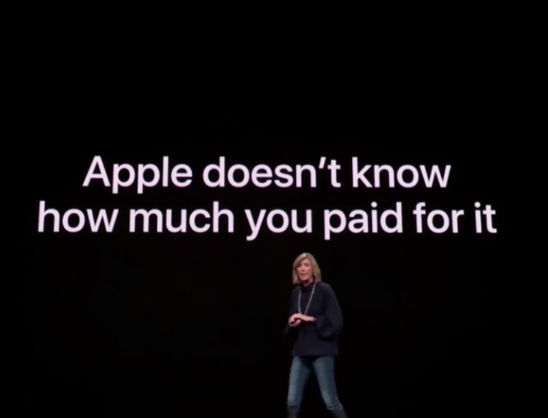 Appleは購買データを取得しない　出典：Apple