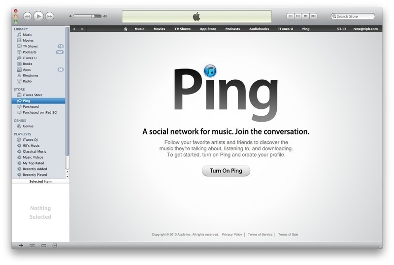 iTunes Ping 出典:Apple iTunes