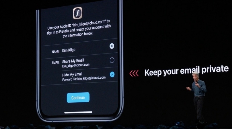 もう自分のメールアドレスを提供しなくてよくなる 出典：Apple