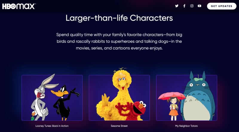 ジブリ作品がライナップされているHBO Max 出典:HBO Max