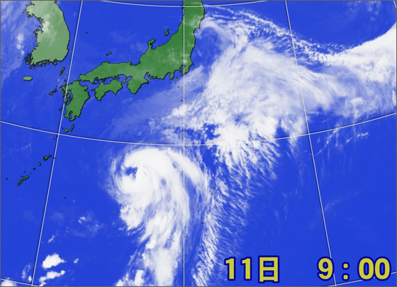 台風3号は本州の南の海上で進路を東寄りに変え、心配された上陸はなかった。