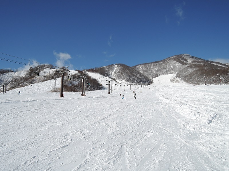 白馬乗鞍温泉スキー場（2016年元日、新雪が積もったゲレンデ）