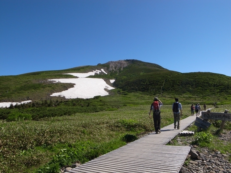 夏の白山は家族連れで大賑わいです。