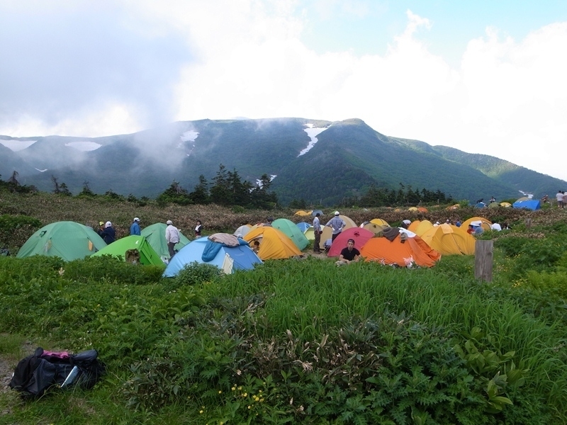 石川県白山のテントサイト。