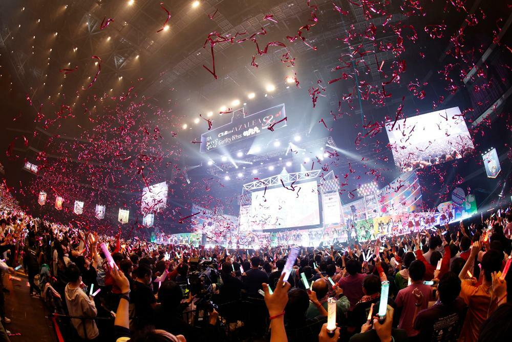 ユニット甲子園の両日とも、最後にシリーズ横断曲である「LIVE with a smile!」が全16ユニット約40人で歌われた