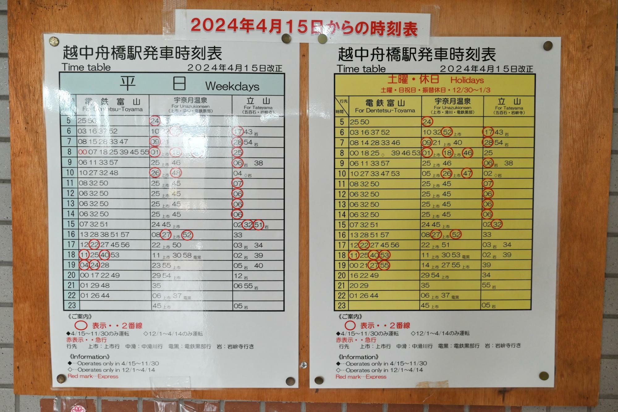 富山地方鉄道の列車は日中でも毎時3本あり、政令市並の本数がある。富山市内も鉄道が発展しており、車がなくても生活できる村だといえるだろう