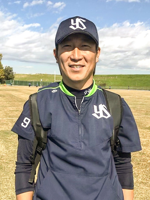 ヤクルトのユニフォーム姿も昨年まで。飯原は、今年からは故郷・栃木を本拠地とする独立リーグの球団でプレーする(筆者撮影)