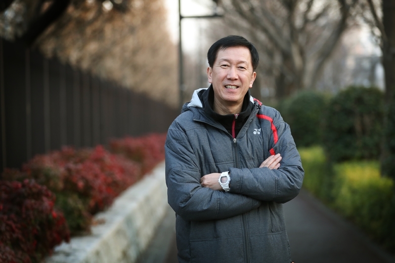 2004年11月からバドミントン日本代表のヘッドコーチを務めている朴柱奉。韓国では”バトミントン界の英雄”として知られている（撮影・平野敬久）