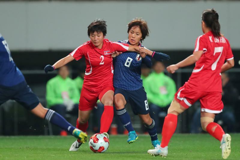 2017年のE-1選手権で対戦した日本と北朝鮮