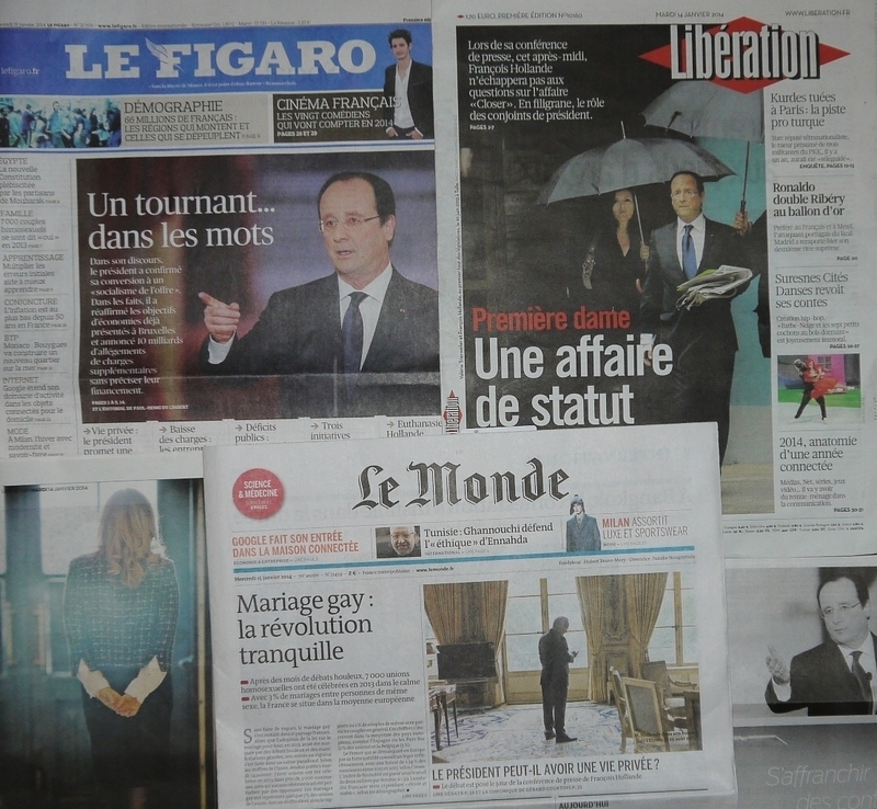 フランス・メディアの報道ぶり（筆者撮影）