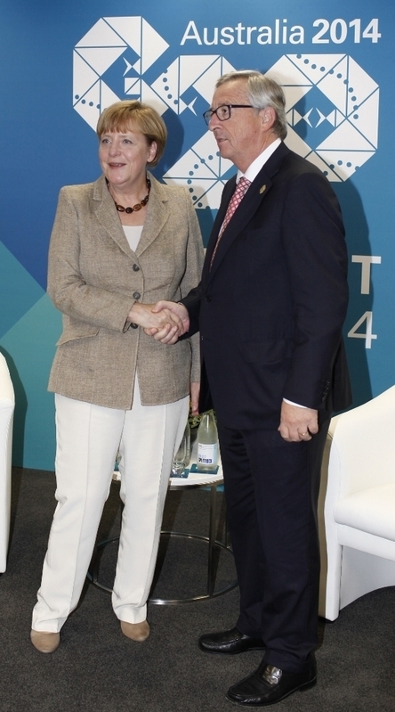 メルケル首相（左）とユンケル欧州委員長（著作権European Union, 2015）