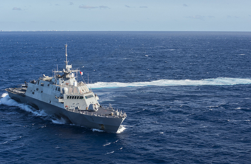 中国の軍艦に追跡された米海軍の最新鋭沿岸海域戦闘艦と同型艦（米海軍HPより）