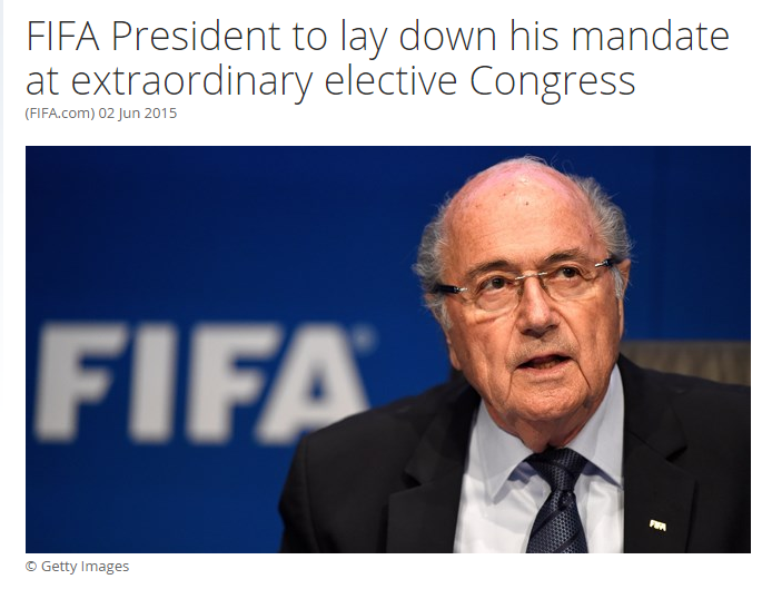 腐敗の帝国fifa 5選したばかりのブラッター会長が辞任表明 木村正人 個人 Yahoo ニュース