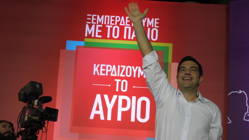 ギリシャのチプラス首相（18日、筆者撮影）