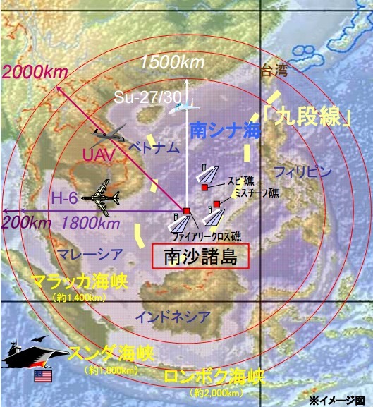出所:防衛省「南シナ海における中国の活動」