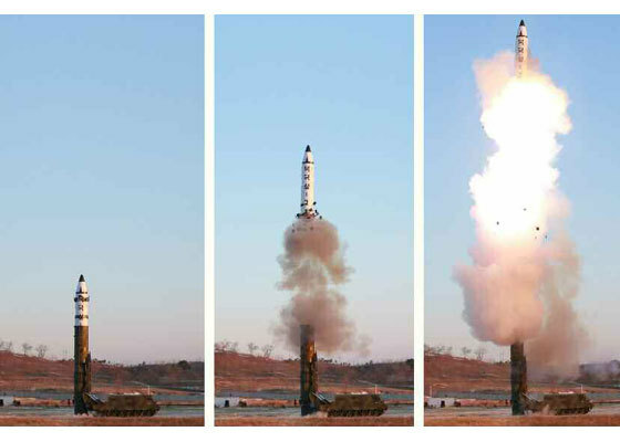 北朝鮮が発射した北極星２（労働新聞より）