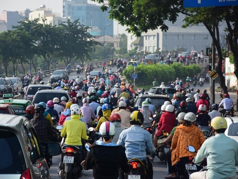 開放政策で6%台の成長が続くベトナム（昨年11月、ホーチミン市で筆者撮影）