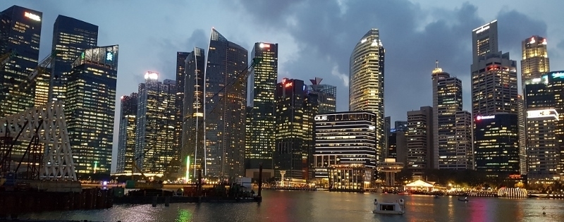 シンガポールの金融街（筆者撮影）