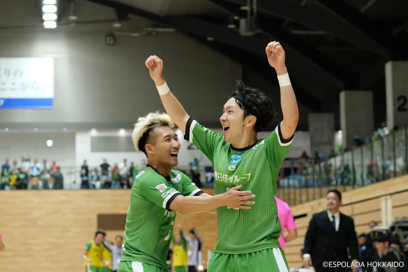 決勝ゴールを決めた宮原勇哉／エスポラーダ北海道