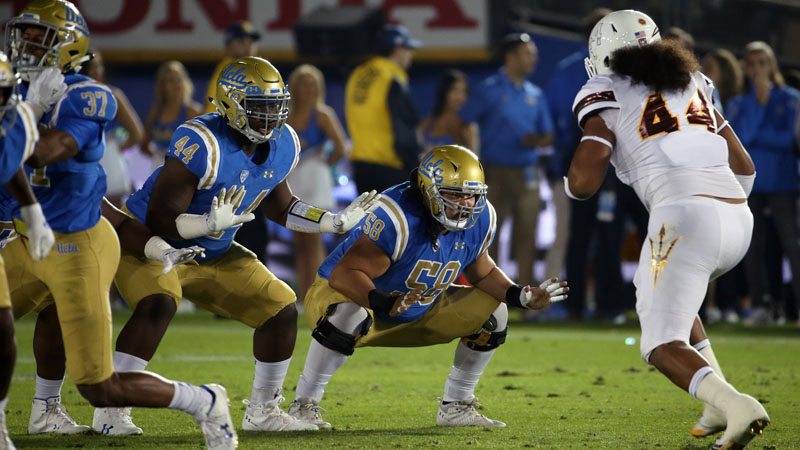 レッド系 UCLA アメリカンフットボール 試合用ユニフォーム | www