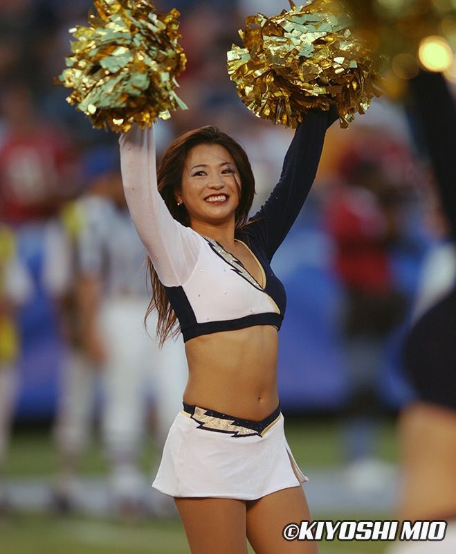 NFLサンディエゴ・チャージャーズ時代の柳下容子ディレクター(写真:三尾圭)
