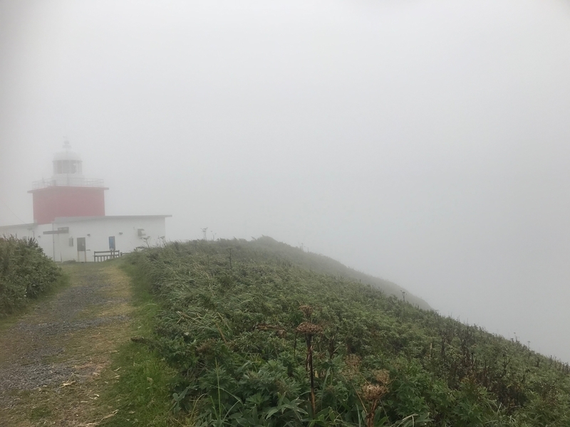 「霧のエリューシヴ」で登場する岬の灯台のモデル地（筆者撮影）