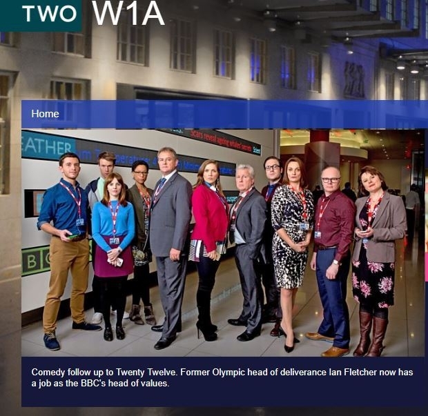 BBCの中間管理職のドタバタを描く「W1A]（BBCのウェブサイトより）