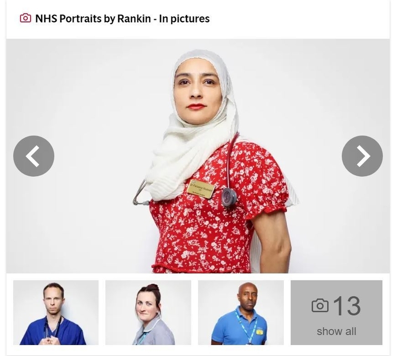 ランキンが撮影したＮＨＳスタッフのポートレート写真（イブニング・スタンダードのウェブサイトより）