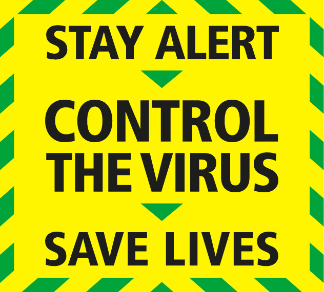 「注意しよう、ウイルスをコントロールしよう、命を救おう」（現在のアピール広告のスローガン、政府サイトから）