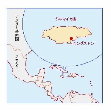 ジャマイカ島の位置（外務省ウェブサイトより）