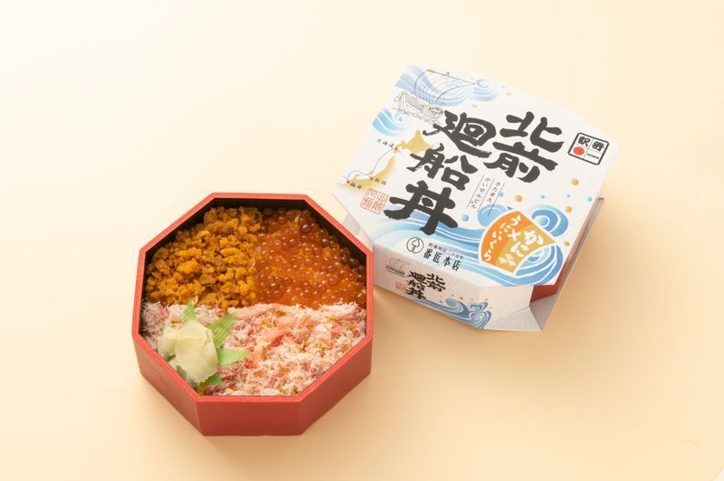 「北前廻船丼　かに・いくら・うに」は1350円　番匠提供