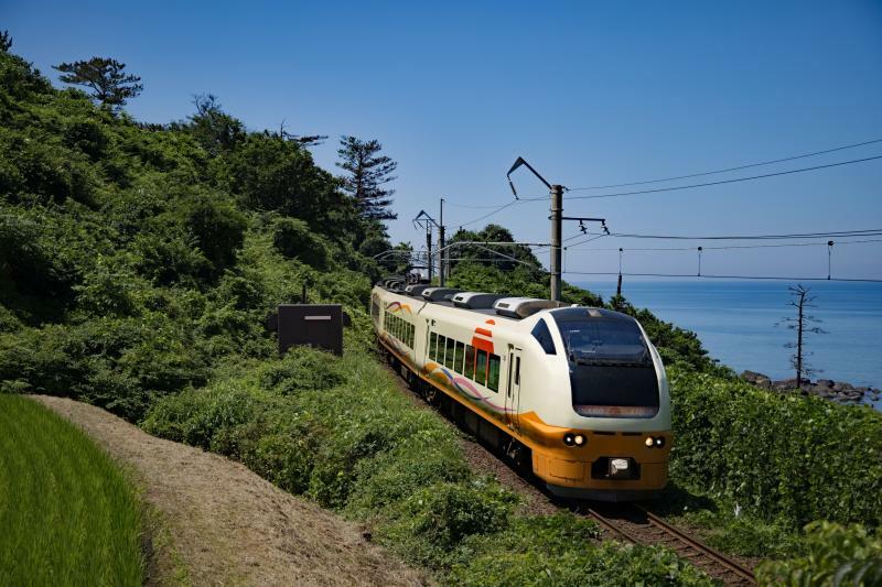 新潟で上越新幹線と接続し山形県庄内地方と行き来する特急「いなほ」